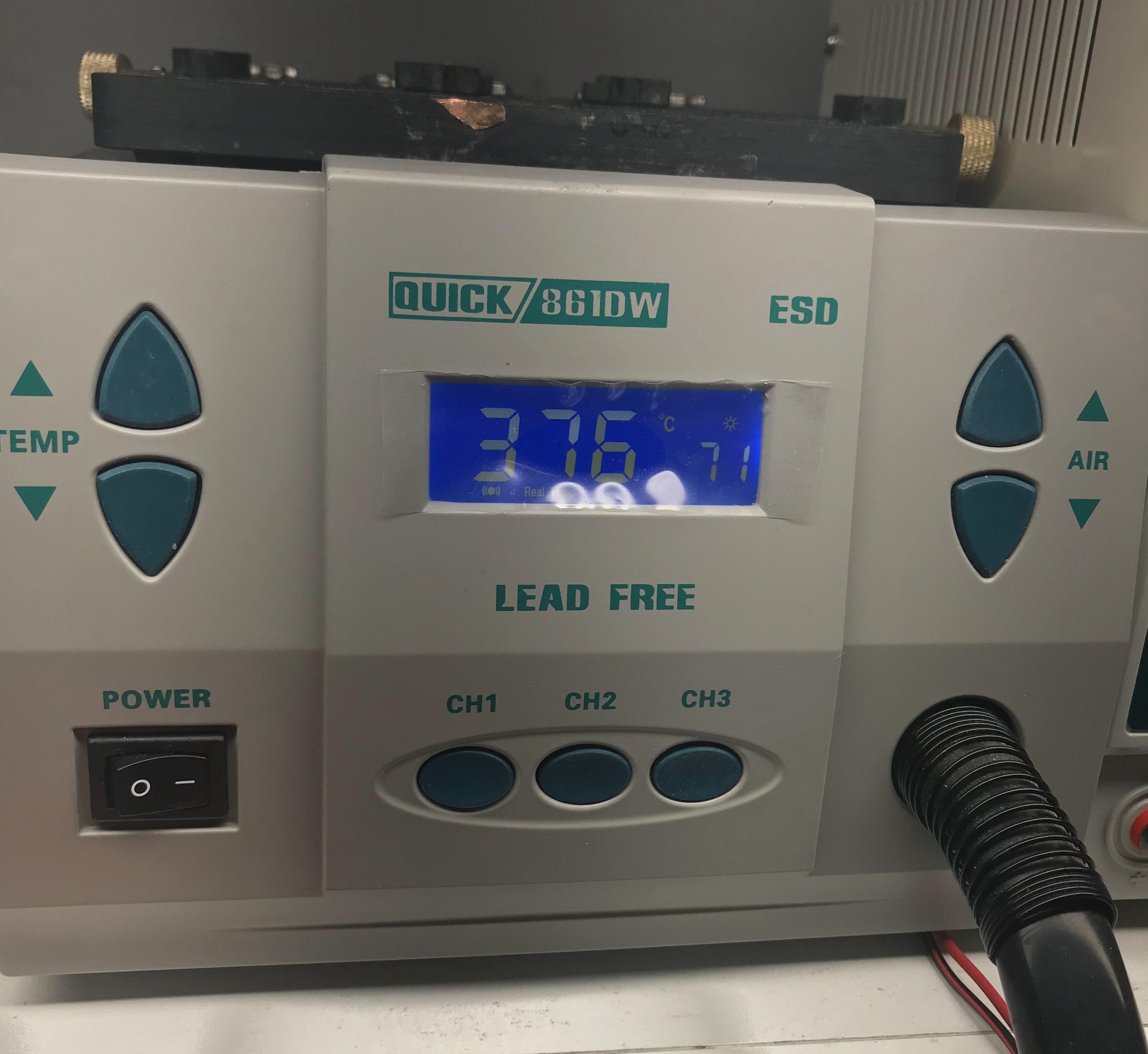 Tobera para el aula; Equipo para soldar y desoldar ... Estación de trabajo con o sin plomo,Equipo de soldadura,QUICK861DW